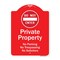 Signmission Private Property No Parking Trespassing Or Solicitors W/ Do Not Enter Alum, 24" x 18", RW-1824-9915 A-DES-RW-1824-9915 - alternate 1
